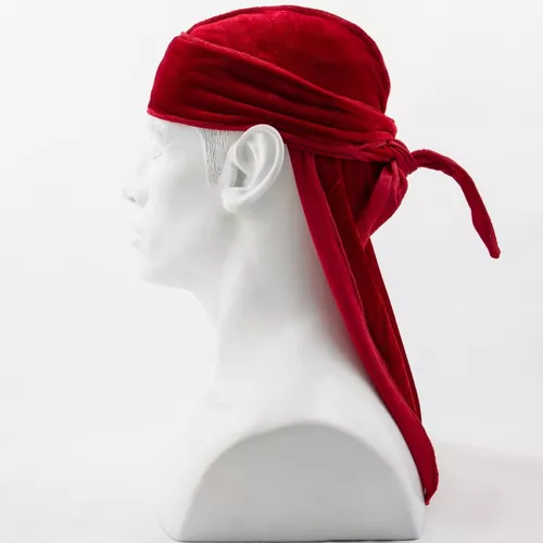 Bandana Durag Veludo Preta TUG Brasil Original Coleção Somos Reis