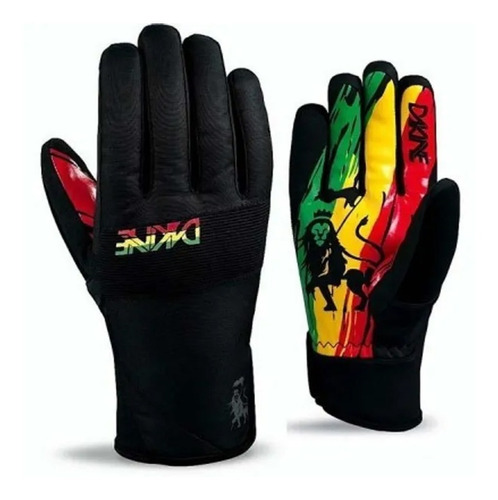 Guantes Ski Snowboard Dakine Crossfire Rasta Hombre Tactil