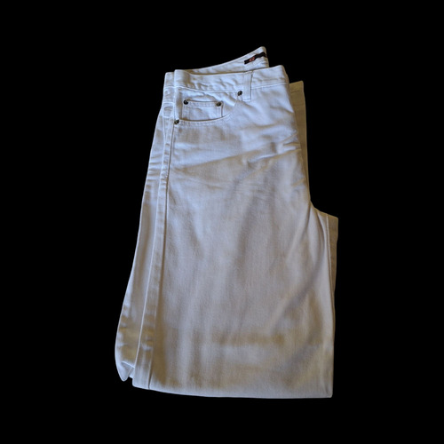 Jean Gamin Clásico Hombre. Blanco, Rígido (Usado)