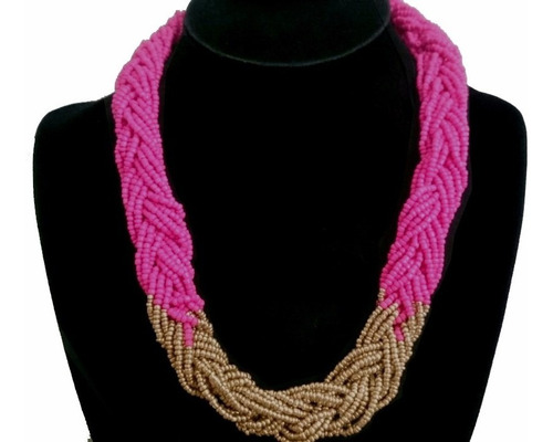 Collar Multicapa Mostacilla Rosado Harmonie Accesorios