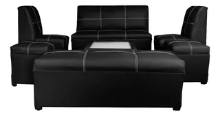 Sala Lounge Minimalista Moderna Puff Sillones