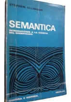 Comprar Semantica Introduccion Ciencia Significado Stephen Ullmann