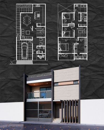 Plano De Casa Moderna Para Terreno 8x15