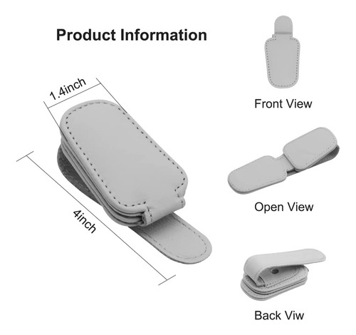 Paquete De 2 Clips Para Gafas De Sol Para Visera De Coche.