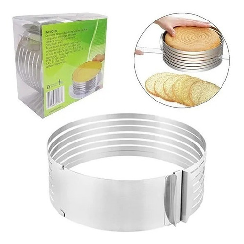 Imagem 4 de 7 de Forma Regulável Fatiar Cortar Bolo Tortas De 24 A 30 Cm