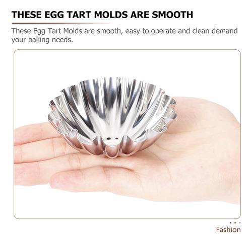 Moldes Antiadherentes Para Tarta De Huevo, 6 Piezas, Moldes