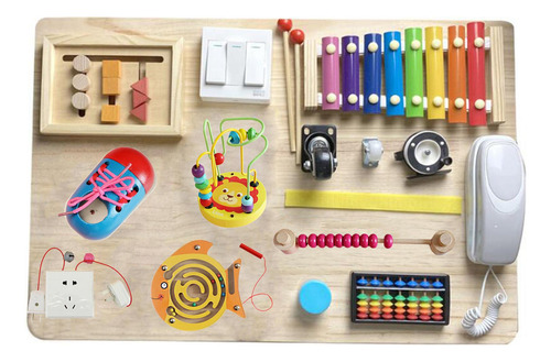 6 Tablero Ocupado De Madera Material Actividad Juguete