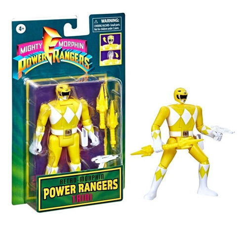 Power Rangers Trin Retro Ranger Amarela - Hasbro F2036