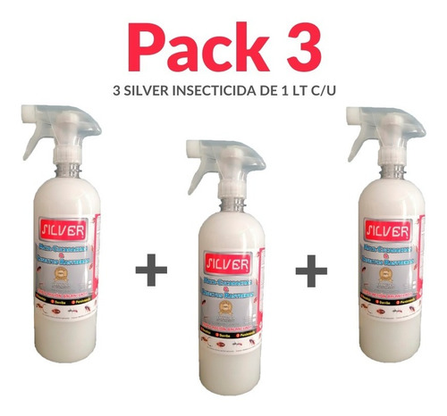 Mata Cucarachas Silver Insecticida Pack 3lts. Original