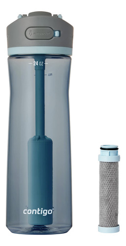 Termo De Plastico Contigo 0.7l Con 2 Filtros -gris