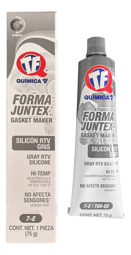 Silicon Automotriz Gris Alta Temperatura Tubo Tf 7-e
