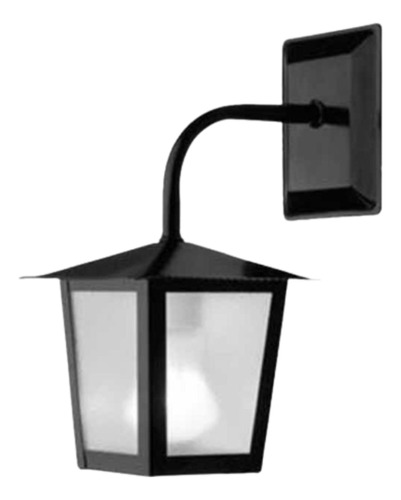 Luminária Arandela Colonial Externa Quadrada Preta Cor Preto 110V/220V (Bivolt)