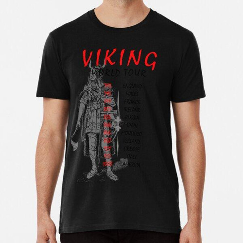 Remera Camisetas Clásicas De La Gira Mundial Vikinga Algodon