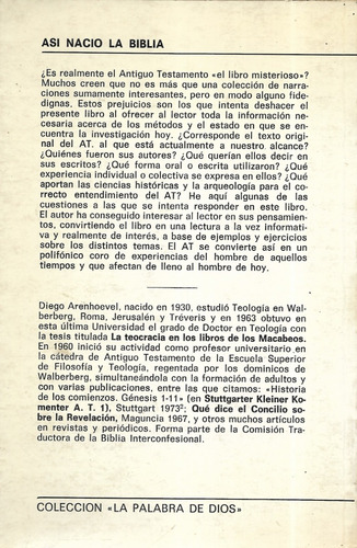 Así Nació La Biblia Problemática A Testam / Diego Arenhoevel (Usado)