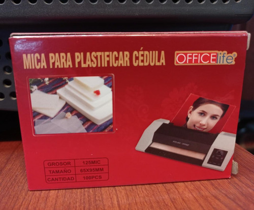 Imagen 2 de 2 de Micas Para Cedula 65x95mm Por 100 Unidades