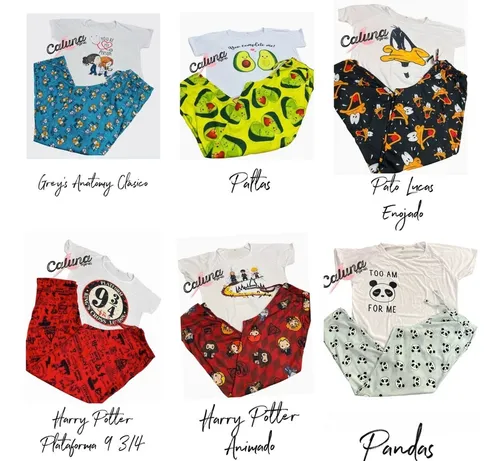 Pijamas Animados Largos Pack Surtido Por Mayor X 12 Unidades 82.800