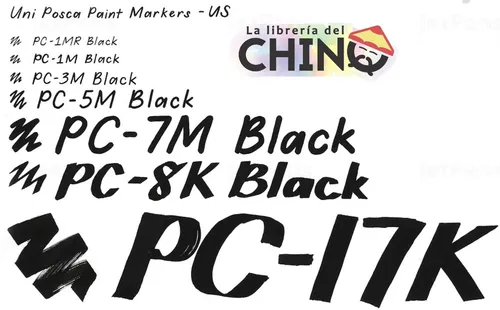 Marcador De Uni Posca Pc-17k Pintura Acrilica Negro