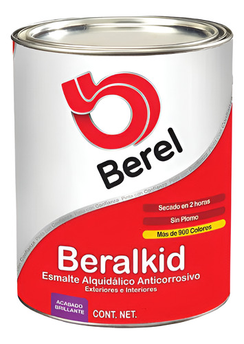 Pintura Berel Esmalte 420 Bermellon 1l