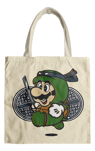 Bolsa Morral Tela Tote Bag Mario Bros Tortugas Ninja Leonard