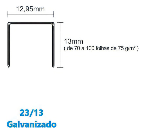 Grampo Galvanizado Enak 13 23/13 Cx 5000 Un Bacchi