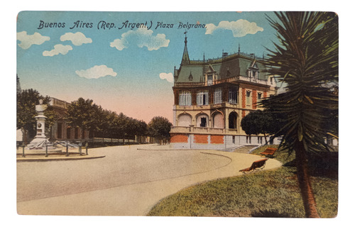 Buenos Aires Antigua Postal Plaza Belgrano N°52
