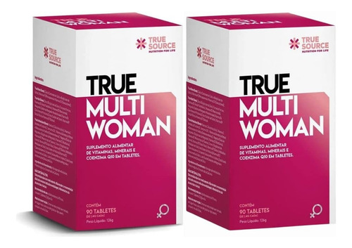 Kit 2x True Source Multi Woman Multivitamínico 90 Tabletes