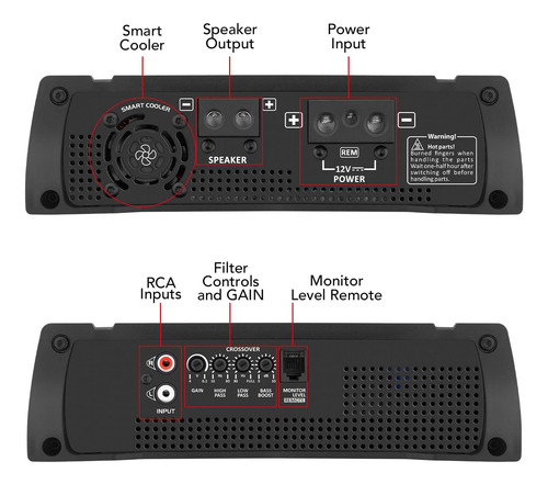 Taramps Hd Ohms 1 Canal 2000 Watts Rms Max Audio De De Rango