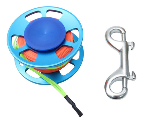 Carrete De Buceo Portátil, Carrete De Buceo Con Clip Azul