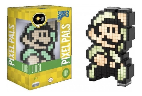Luminária Nintendo Luigi Super Mario Bros 3 Pixel Pals 004
