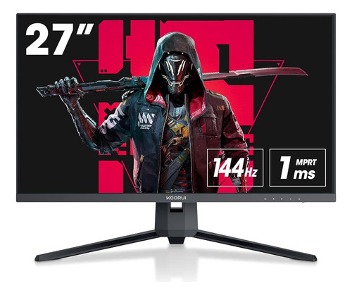 Monitor Para Juegos Koorui De 27 Pulgadas 1440p, 144 Hz, Va