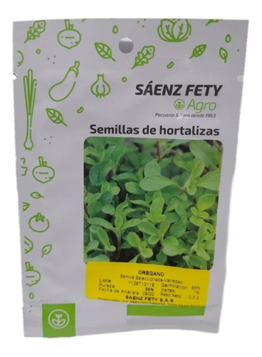 Semilla Seleccionada Aromatica Oregano Sobre 0.5grms