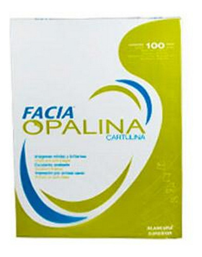 Papel Facia Opalina Blanco Copamex 225gr Carta X100 Hojas