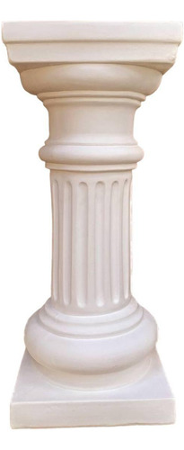 Coluna Grega Branca Grécia Trabalhada 60 Cm Decoração Luxo