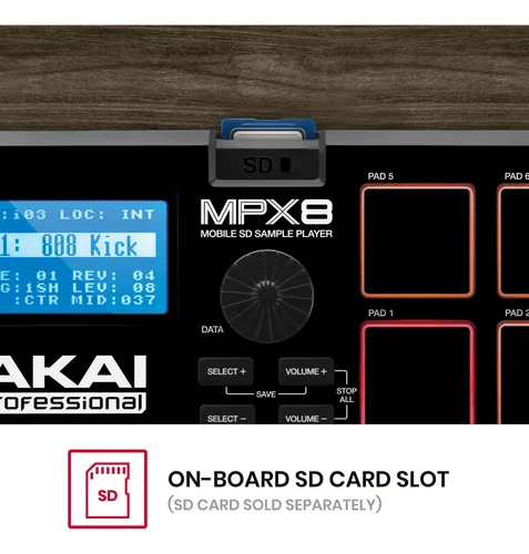 Controlador De Teclado De Amostra Akai Professional Mpx8 8 P
