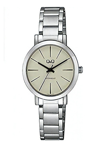 Reloj Q&q By Citizen Q893j202y Acero Para Mujer Liniers Color de la malla Plateado Color del fondo Gris