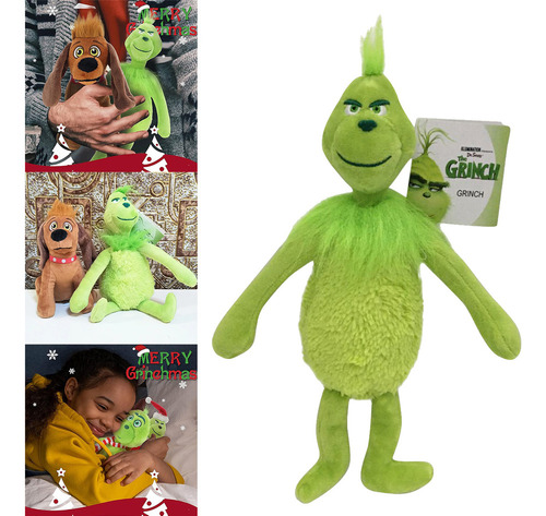 Muñeco De Peluche Verde Navideño Grinch, Adornos Navideños