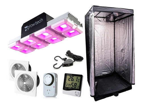  Kit Cultivo Led Growtech 400w Completo Carpa Ventilación