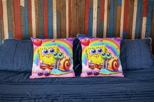 Almofadaabraços Que Duram Almofada Presente Especial Para Fã Cor Preto Desenho Do Tecido Bob Esponja