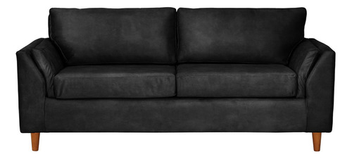 Sofa Milan 3c Cuero Kentucky Negro