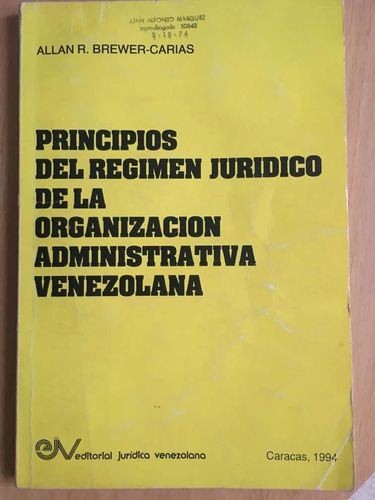 Régimen De La Organización Administrativa Venezolana