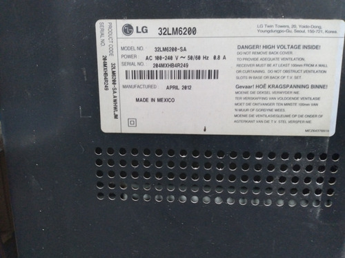 Tv Led Lg Modelo 32lm6200 P/repuesto Pantalla Rota Resto Ok (Usado)