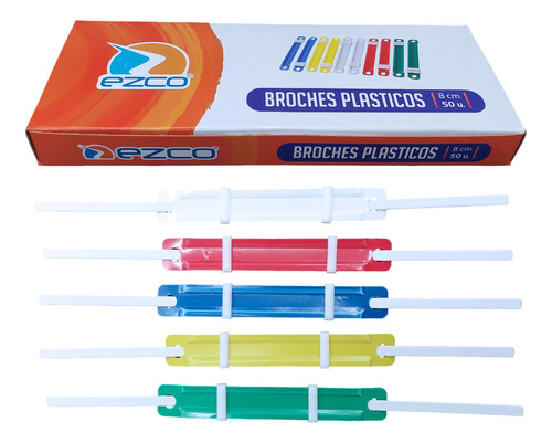 Broche Plástico Ezco Tipo Nepaco Colores Varios X50 Und