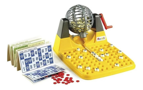 Bingo Bolillero Automatico Cartones Juego Mesa Rondi 