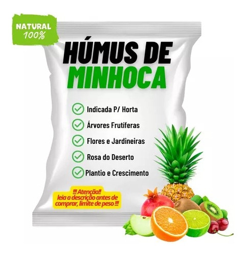 20kg Húmus De Minhoca - Vermicomposto 100% Natural - Ecogarden Jardinagem