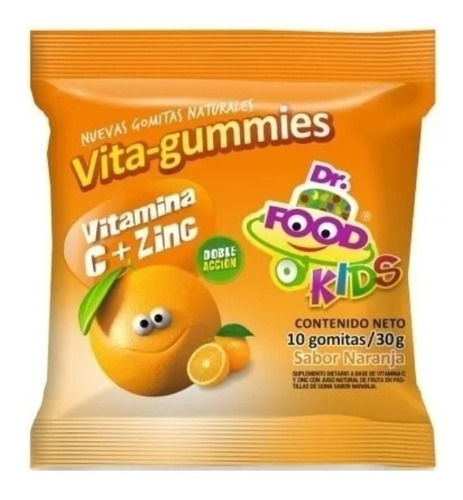 Vita Gummies Vitamina C + Zinc (30 Gomitas) - Dr Food Kids