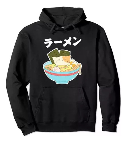 Buzo Canguro Gatito En Ramen Sopa Comida Japones Unisex