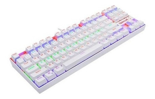 Teclado Gamer Kumara Rainbow Blanco Switch Red K552w-kr