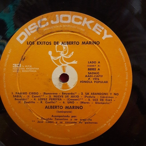 Sin Tapa Disco Alberto Marino Los Exitos De Alberto T0