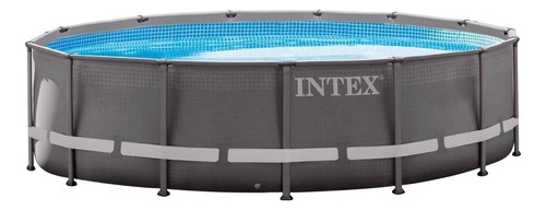 Pileta Estructural Redondo Intex 28310 Con Capacidad De 12706 Litros De 4.27m De Diámetro  Gris