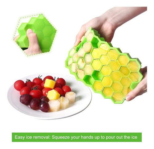 W Moldes De Silicona Para Bandejas De Cubitos Hielo Con